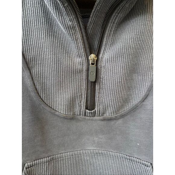LULULEMON Brushed Softstreme Half Zip Sz 8, $130 G18 - Picture 7 of 12